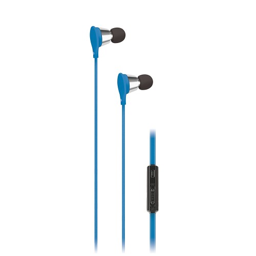 Jive Noise Isolating Earbuds With In Line Microphone Blue The